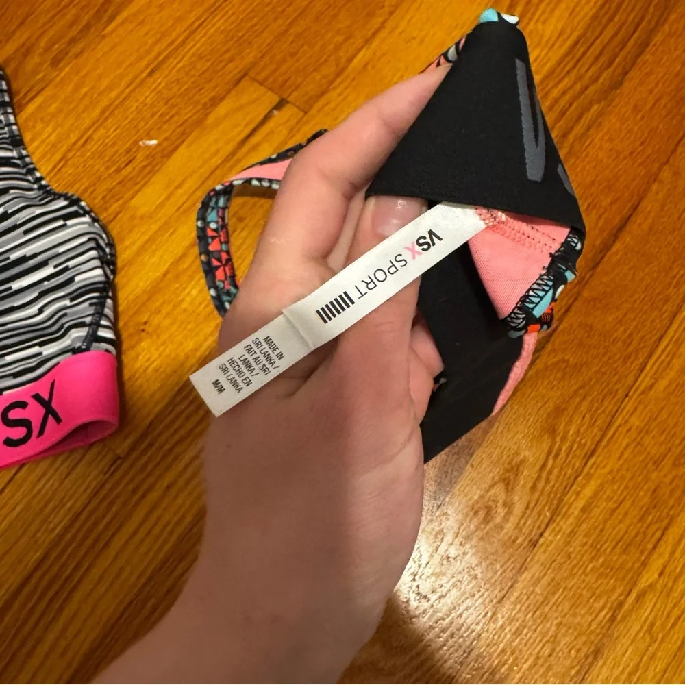 VSX Sport Sports Bra Medium Orange Blue Black - Picture 3 of 4